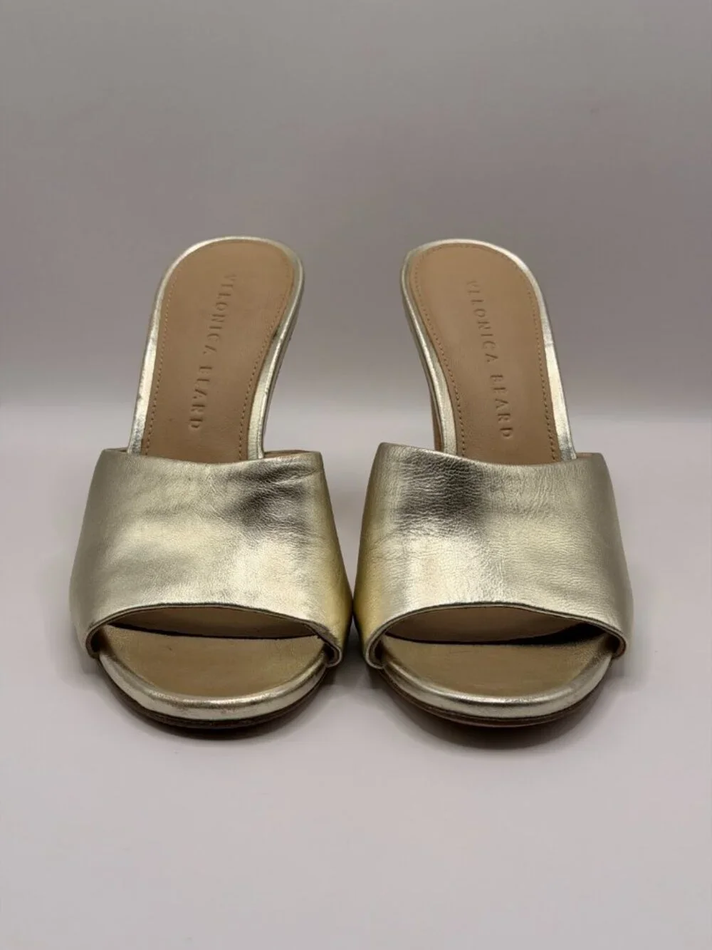 Veronica Beard Womens Dali Metallic Gold Cork Wedge Sandals Sz 6.5 M